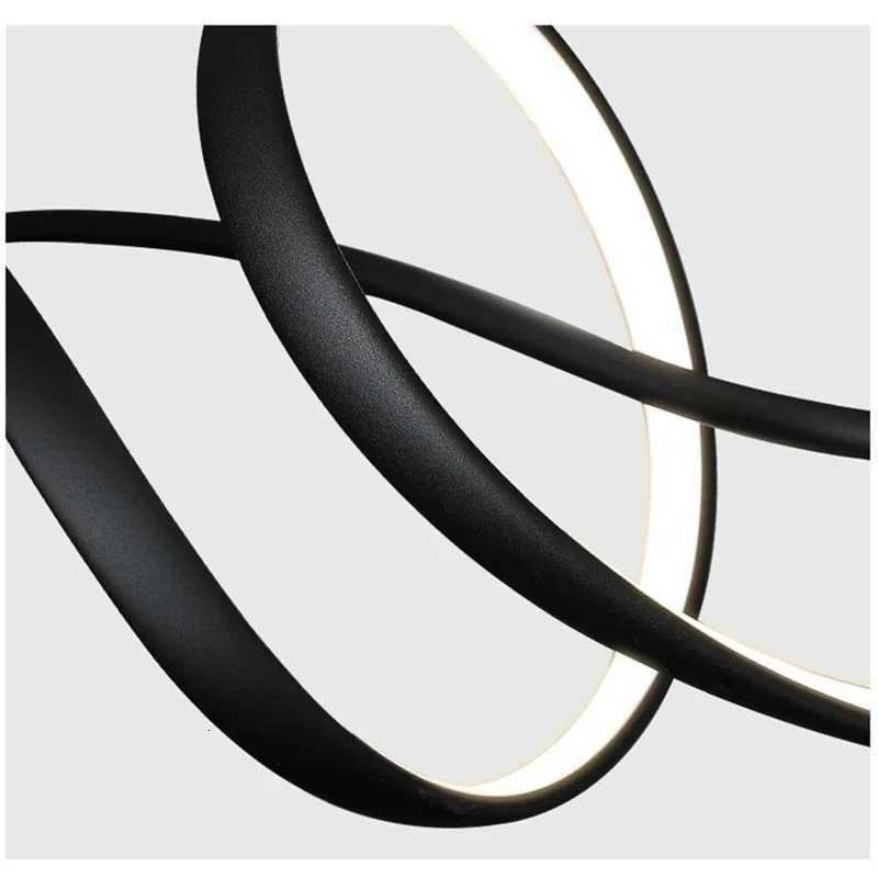 Kitchen Ribbon Suspension Hanging Light Dining Room Chandelier Aluminum Pendant LampXJ250725