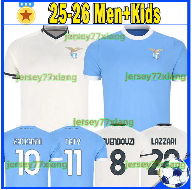 25 26 LaZiO soccer Jerseys ZACCAGNI PEDRO VECINO GUENDOUZI TATY 2025 2026 ROMAGNOLI ISAKSEN football shirts PEDRO LAZZARI ROVELLA VECINO men uniforms kids kits set