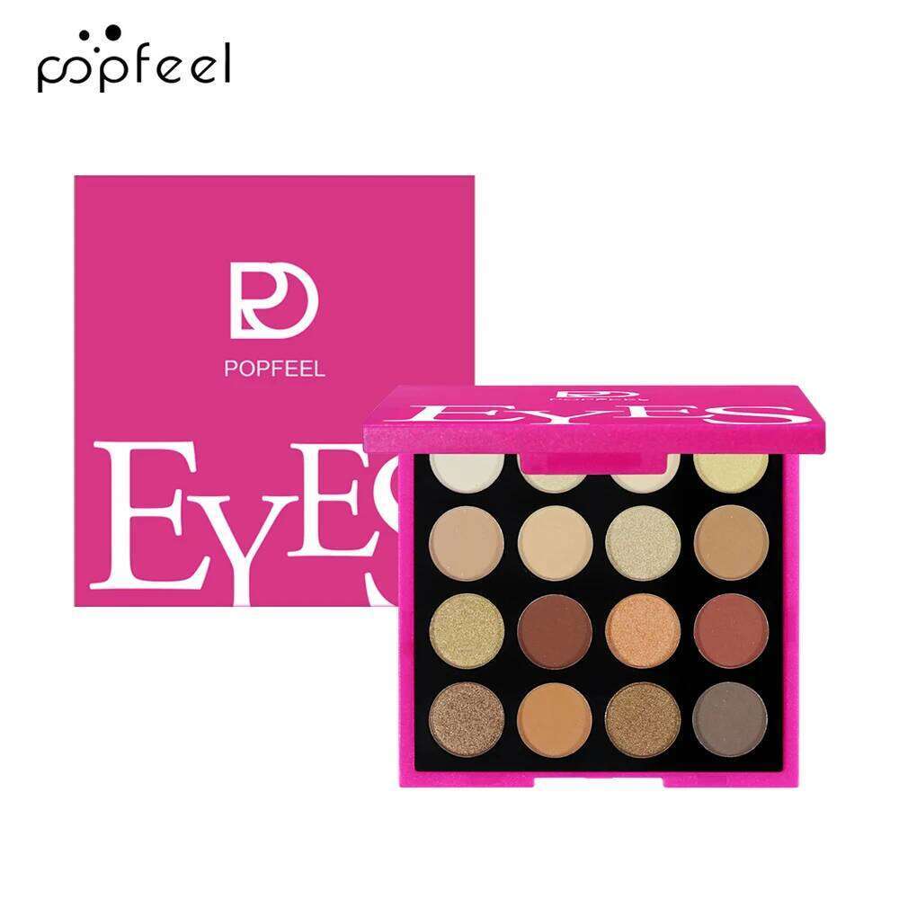FEEL Spotlight Eyeshadow Palette, Makeup Eyemakeup Palette 16 Colors Matte Shimmer Glitter Pigment Eye Shadow Pallete