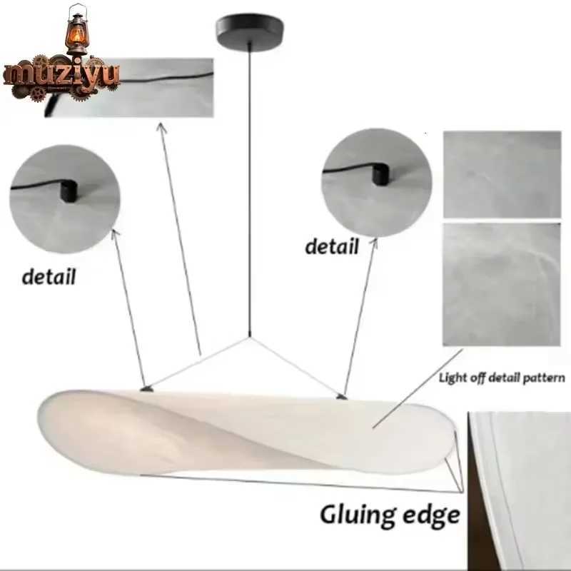 Muziyu Italian Original Design Paper Pendant Chandelier for Dining Living Room Island Leaf Shaped Indoor House Lighting DecorXJ250725