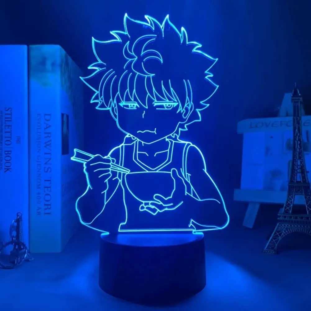 3D Anime Lamp Killua Hunter X Hunter Killua LED Light Hxh LED Night Light Gift Acrylic Neon Cute Childrens Bedroom Decoration XJ250725