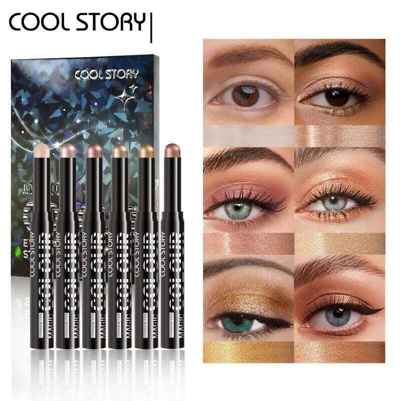 24 Colors Eyeshadow Stick Pen Pearly Lustre Metallic Sdger Shadow Long-lasting Waterproof Brighten Eye Makeup Cosmetics X250726