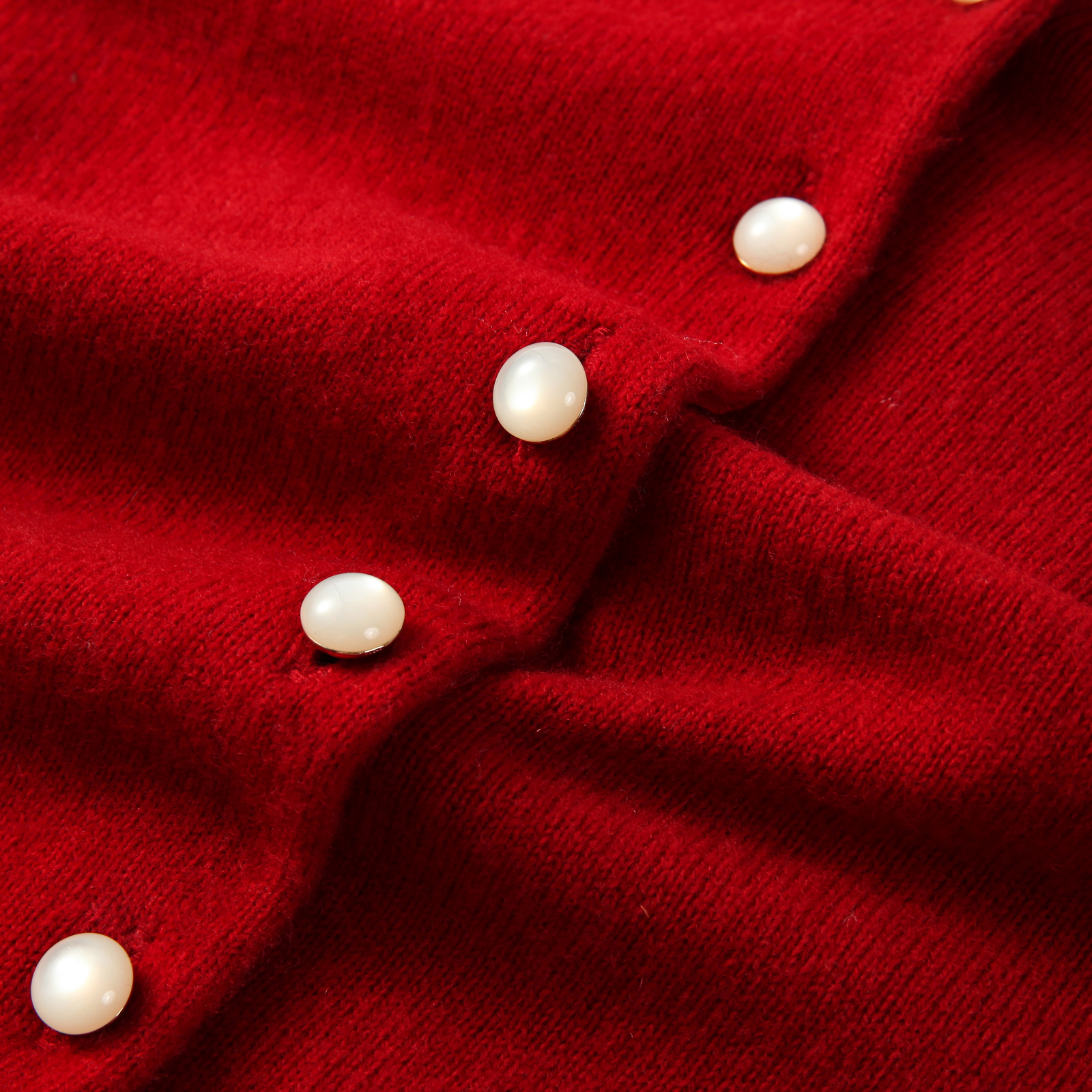 Classic Round Neck Women's Knitted Cardigan Solid Color Single Breasted Long Sleeve Sweater Jacket