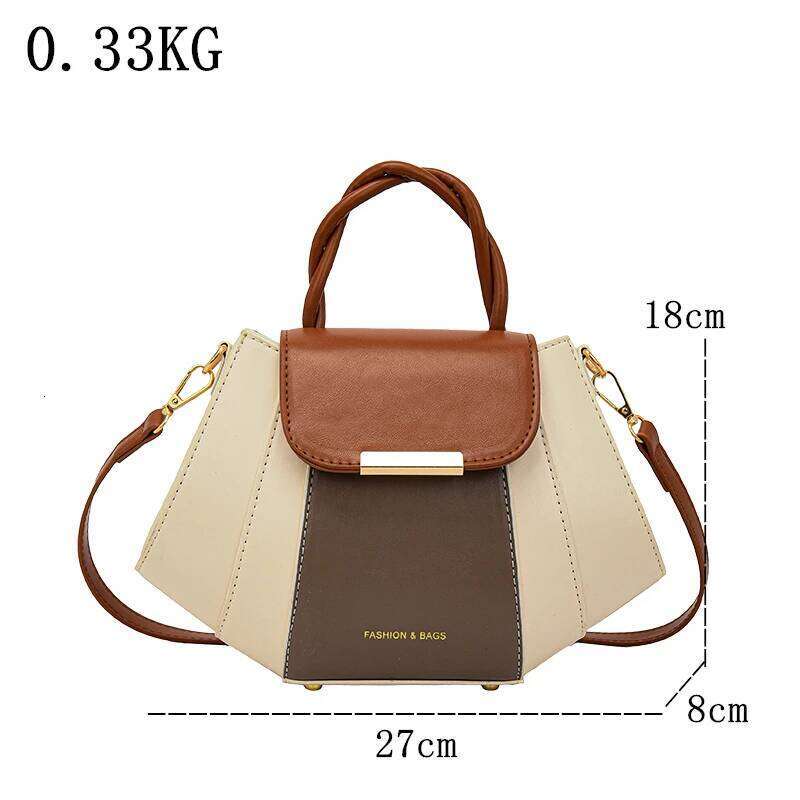 High Quality Soft Leather Handbag Women Purses Female Designer Patchwork Ladies Shoulder Crossbody Bag Sac A Main New