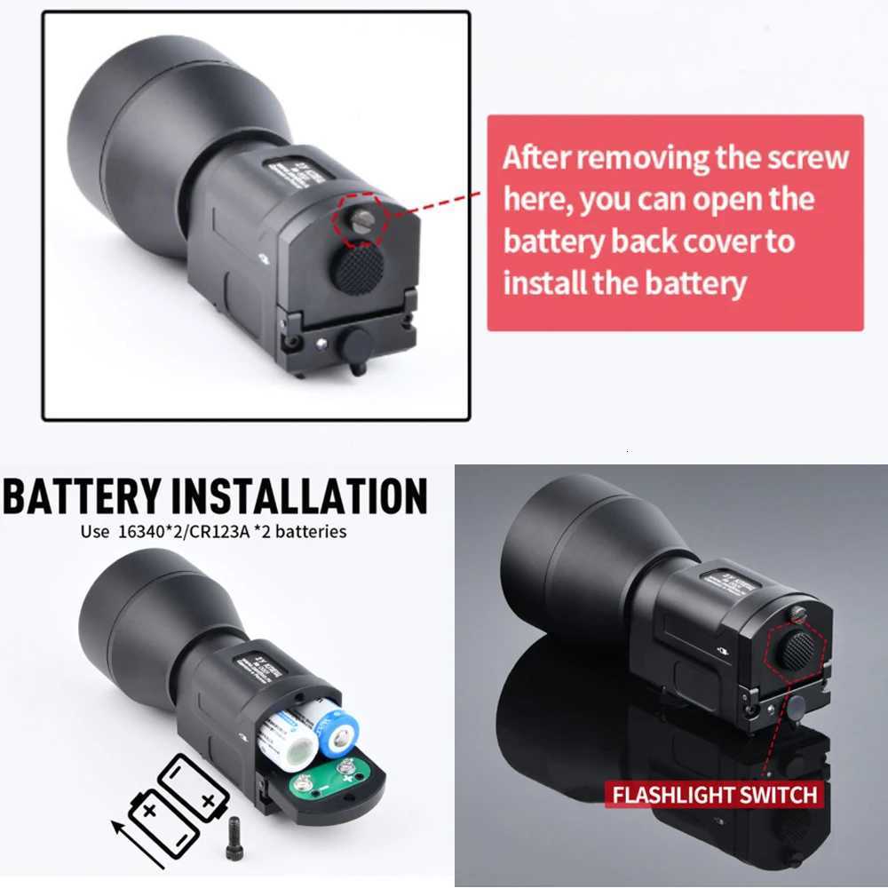 Airsoft Tactical AK47 Hunting Weapon Flashlight Klesch 2U 2P Zenitc AK-SD Upgrade Klesch-1S LED Strobe Scout Light with Remote Switch W250722