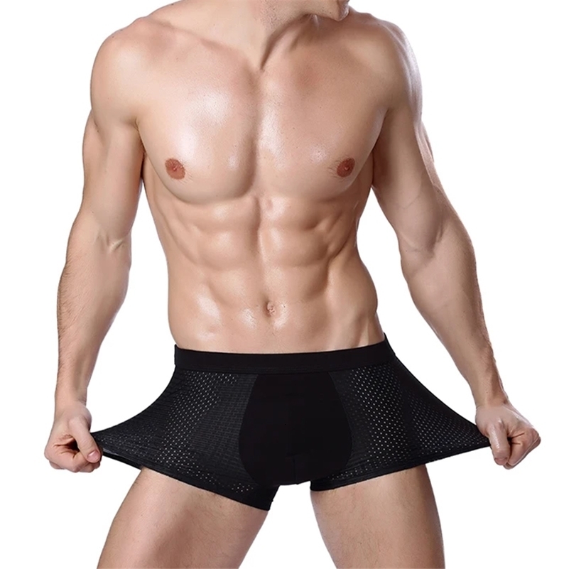 L8XL Plus Banboo Fiber Men Underwear Male boxer Solid Panties Shorts Mens Underpants Breathable Intimate Man boxers 4pcs 250725