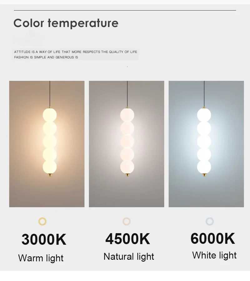 Led PE Ball Pendant Light for Bedroom Bedside Hanging Lamp Ceiling Chandeliers Modern Lighting Decoration Entrance Luminaire XJ250725