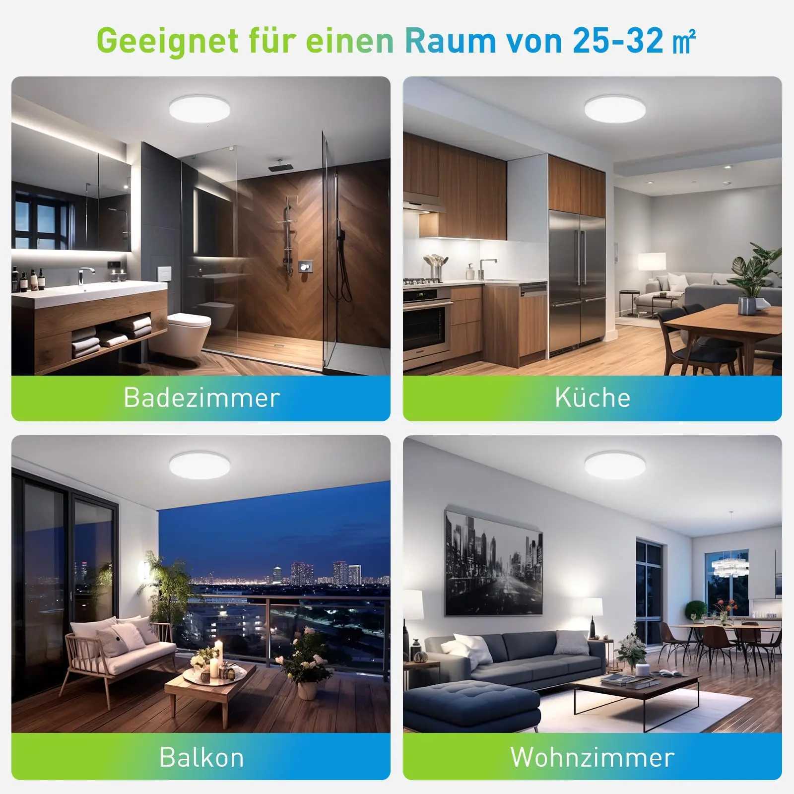 Round LED Ceiling Light Modern Home Decorative Ceiling Lighting Fixture 18/24/36/48W Living Room Bedroom Indoor Kitchen Lighting XJ250725