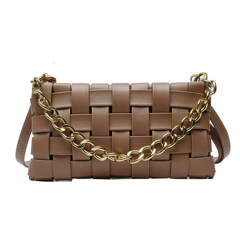 2025 New Personalized Woven Small Square Chain Single Shoulder Fashion Trend Crossbody Stylish Women Armpit Bag