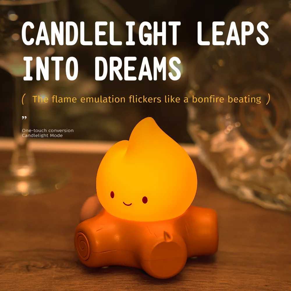 Rechargeable Cute Night Light Led Candles Table Lamp USB Minimalist Desk Bedroom Bar Room Decoration Atmosphere Mood Light XJ250725