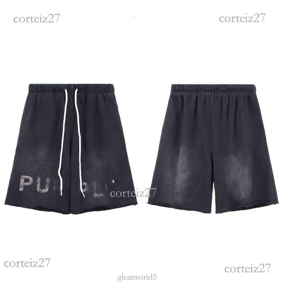 loewetop shorts Designer shorts Summer Purple shorts Washed and Used Mens Shorts Wax Printing White Pants Mens purple short ae8