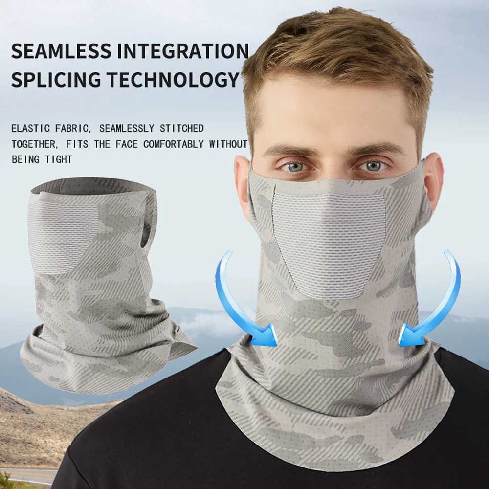 Sunscreen Face Mask Breathable Mesh Neck Gaiter Mask Scarf Silk Outdoor Mask Driving Cycling Elastic Hanging Ear Mask Z250725