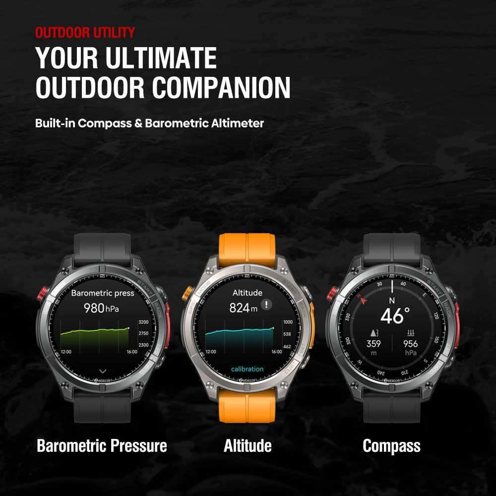 2025 Zeblaze Stratos 4 GPS Smartwatch 1.43 AMOLED Screen Heart Rate Blood Pressure Altimeter Flashlight Voice Calling Smart Watch X250726