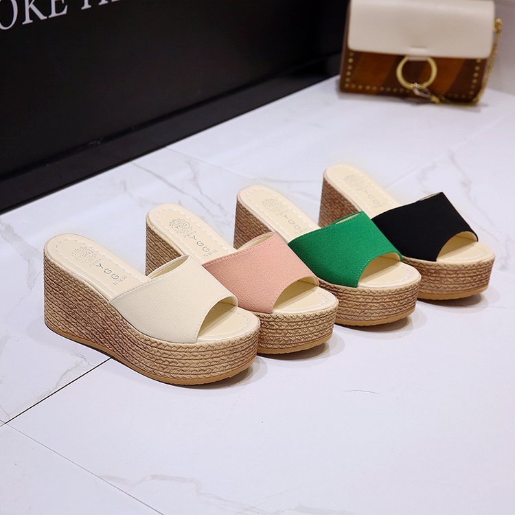 Women's Peep-Toe Wedge Sandals-High Heel Platform Shoes for Summer Comfort and Style, Ideal for Casual Outfits and Daily Wear