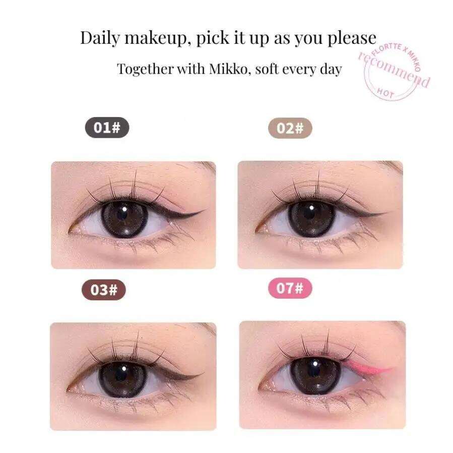 FLORTTE Colourful Eyeliner Pencil Aegyosal 10 Colors Long-lasting Waterproof And Sdge-Free Makeup