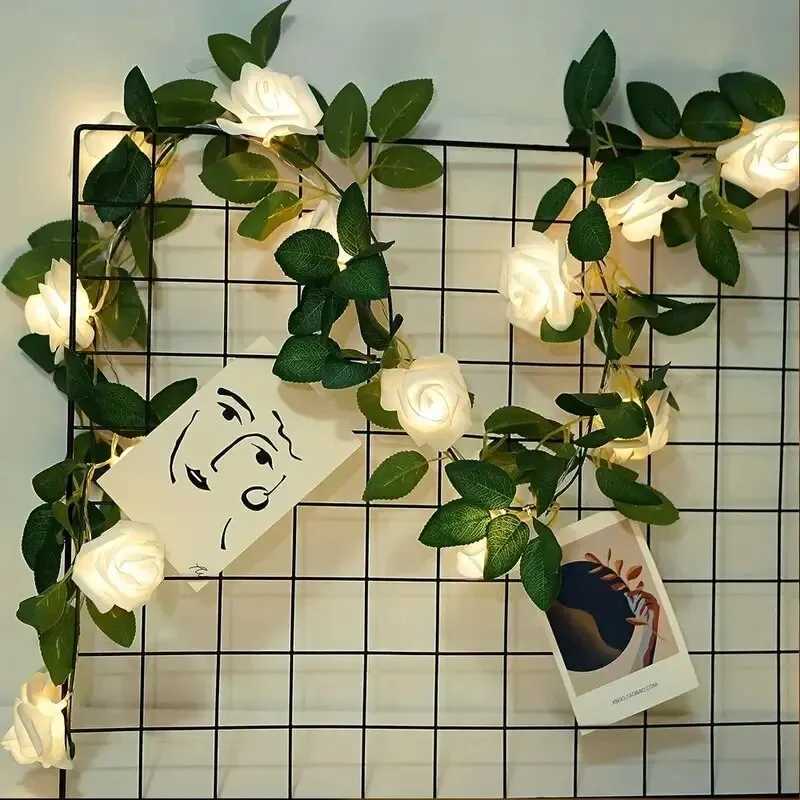 1PC 10 LED Rose Flower String Lights Battery Powered Flower Rose Night Lamp For Wedding Valentines Day Party Garland Decoration XJ250725