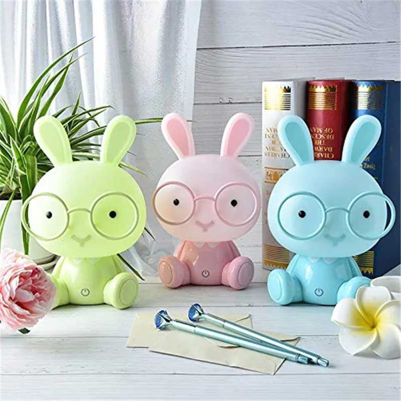 LED Night Light Touch Cartoon New Bunny Table Lamp for Baby Kids Room Bedside Night Light Christmas Gifts Home Bedroom Party Decor XJ250725