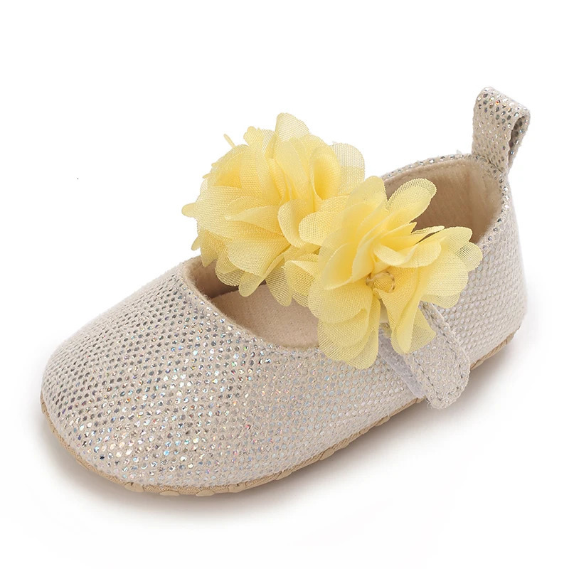 Baby Girl Flower Decoration First Soft Cotton Bottom AntiSlip Solid Color Princess Shoes Walking 018M 250725
