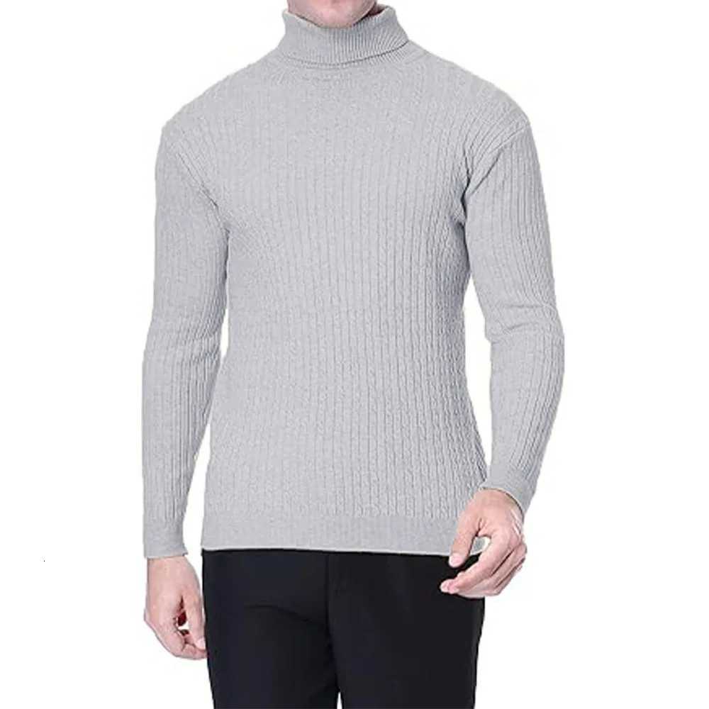 Mens Turtleneck Sweaters Men Pullovers Casual Slim Fit Sweater Male Bottoming Shirt Autumn Winter Warm High Elastic Tops Z250725