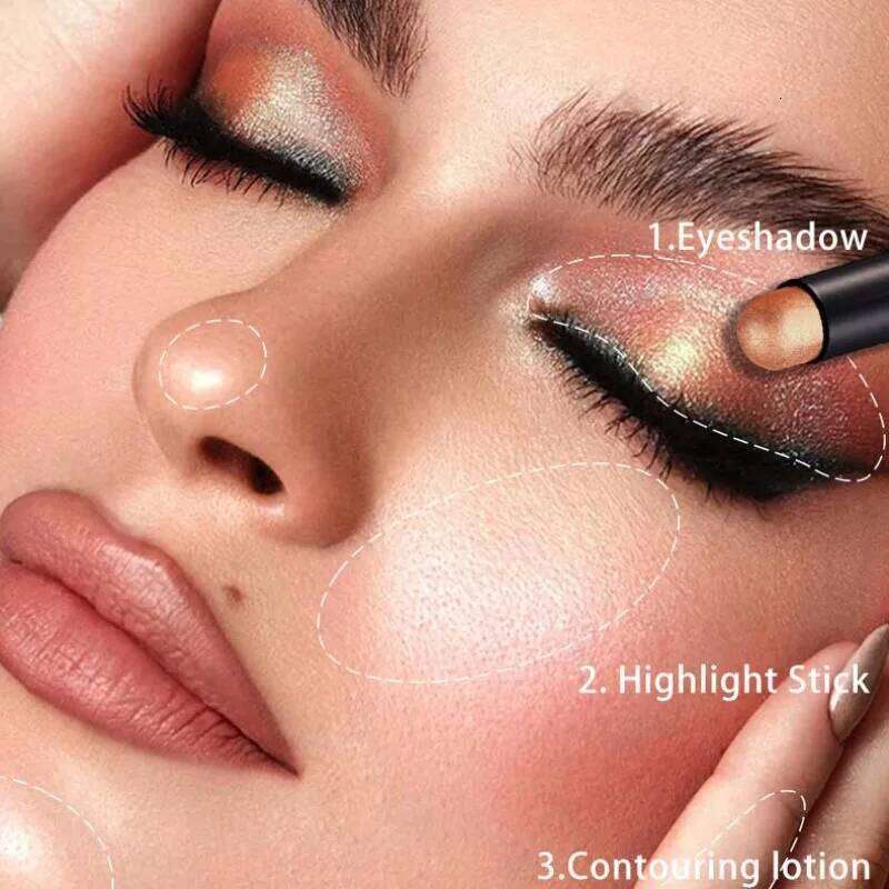 24 Colors Eyeshadow Stick Pen Pearly Lustre Metallic Sdger Shadow Long-lasting Waterproof Brighten Eye Makeup Cosmetics X250726
