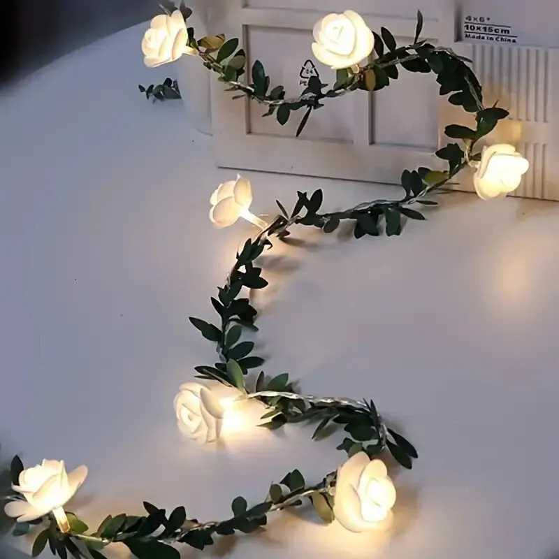 1PC 10 LED Rose Flower String Lights Battery Powered Flower Rose Night Lamp For Wedding Valentines Day Party Garland Decoration XJ250725