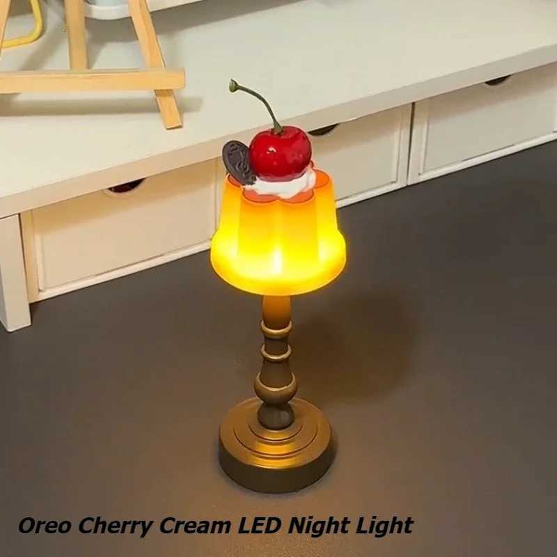 ute Pudding LED Night Light Desk Lamp Battery Powered Bedside Lamp Sleeping Light for Kids Bedroom Bar Decor as Gift Ornament XJ250725