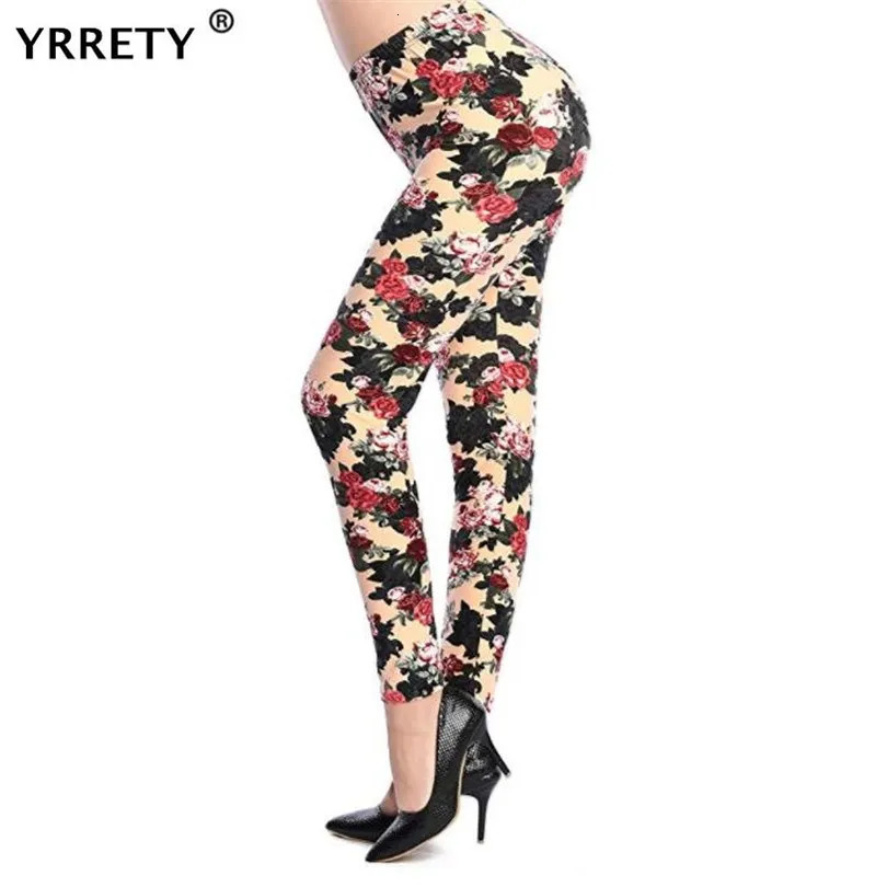 YRRETY Women Fashion Legging Push Up Printing Summer Workout Polyester Jeggings Breathable Slim Leggings Pants 250725