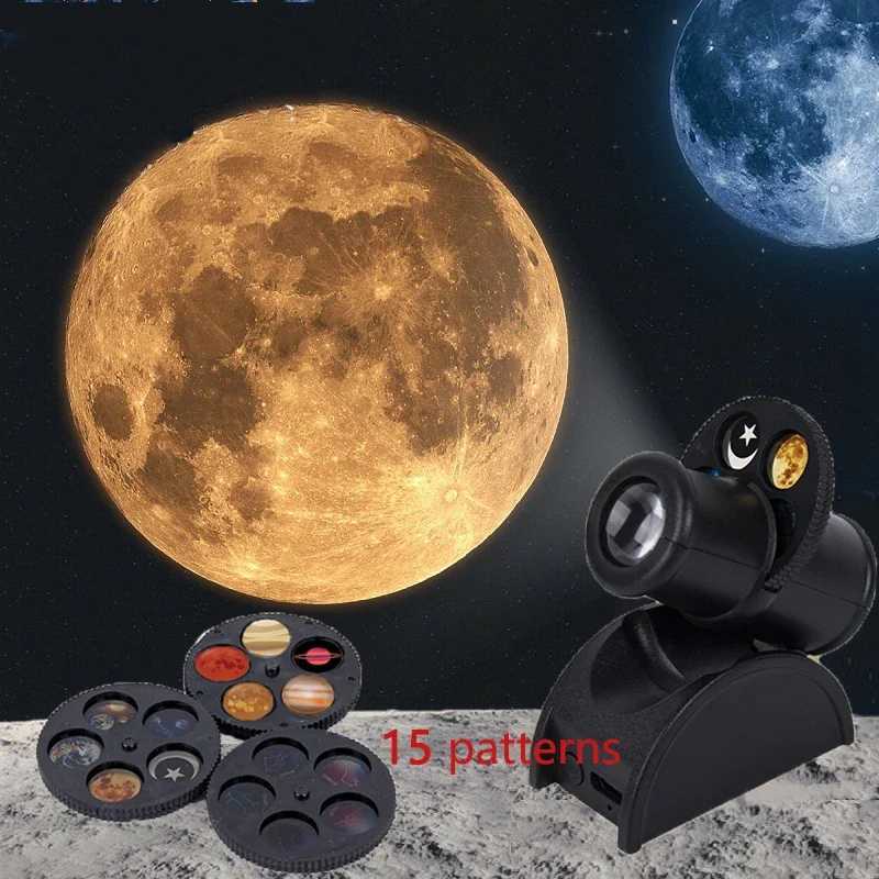 Earth Moon Light Ins Moon Projector Light Starry Sky Projector Rotating Planetarium Lamp Wall Lights Room Decor Led Night Light XJ250725