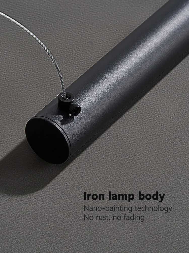 Nordic Light Creative Bar Counter Strip Designer Lamps LED Pendant Light for Dining Table Kitchen Chandelier Memory Function XJ250725