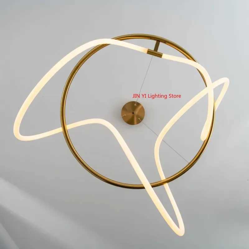 Nordic LED Long Hose Chandelier for Dining Room Table Kitchen Bar Minimalist Pendant Lamp Home Decor Lighting Lusters Luminaires XJ250725