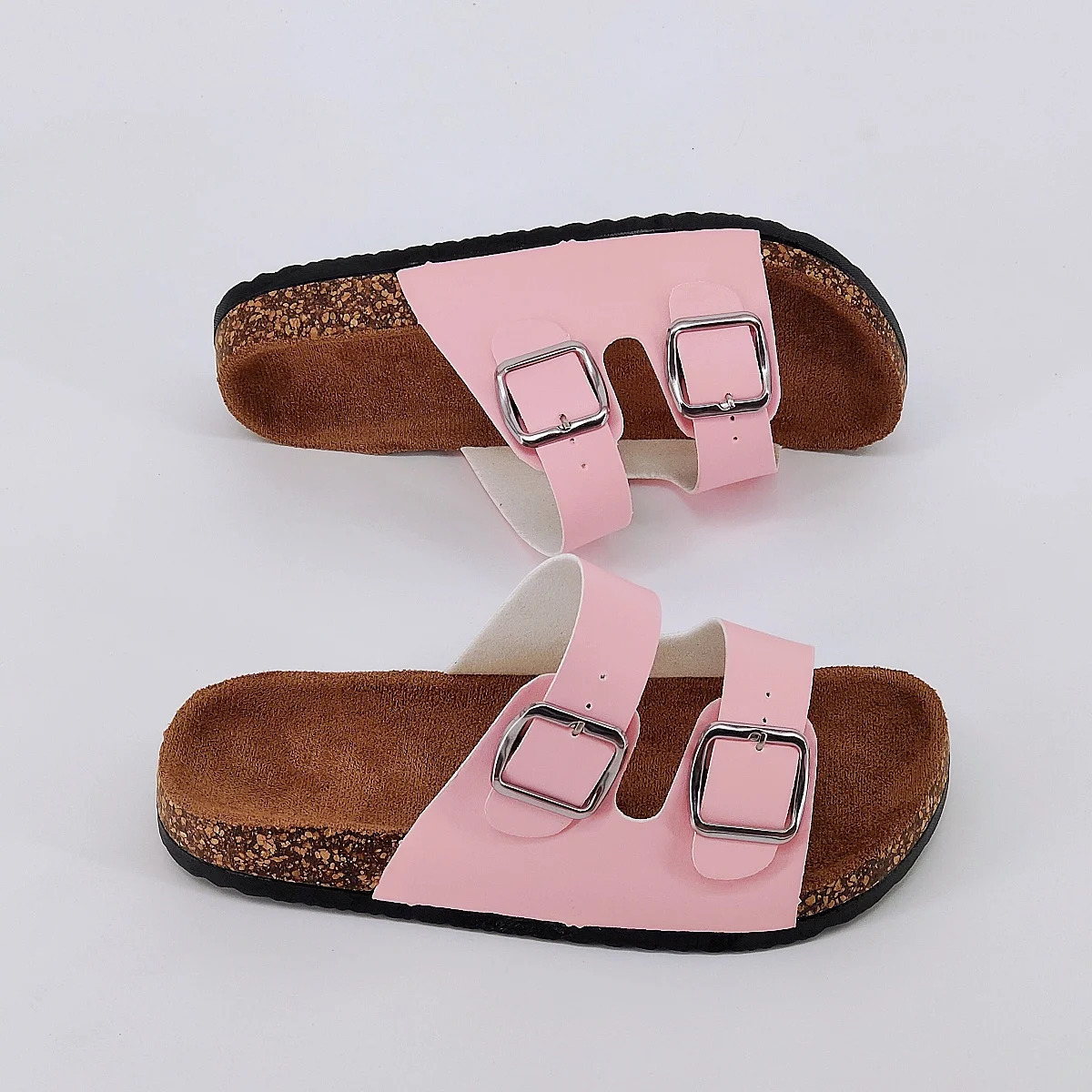 Fashionable Buckle Flat Cork Slippers Leisure Beach Style Summer Unisex Outdoor Casual Open Toe Sandals 250725