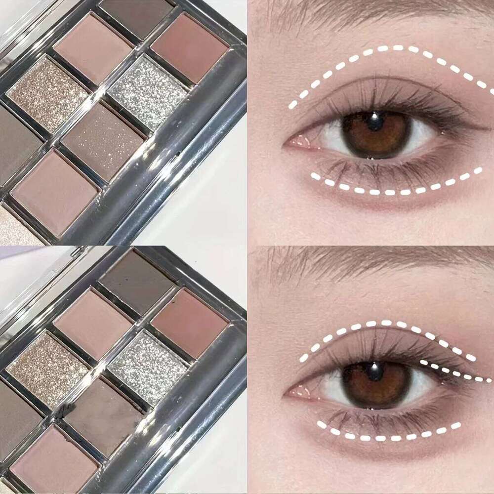 12 Eyeshadow Palette, Shimmer and Matte Nude Tones Versatile Daily Makeup Shades Long-Lasting Color Display