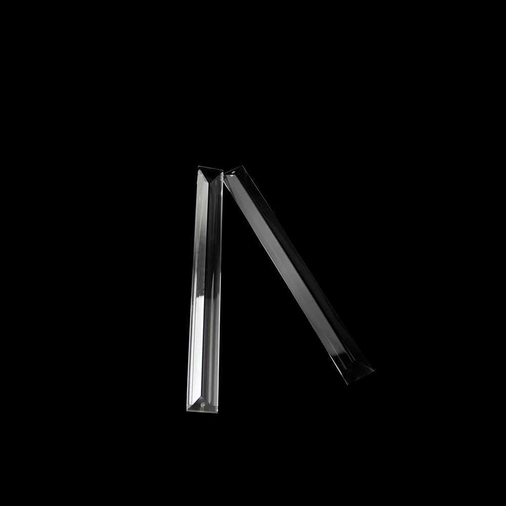Trimming Triangle Crystal Clear Prism 1 Hole/2 Holes Glass Chandeliers Pendants Parts Glass Lamp Drop PendantsXJ250725