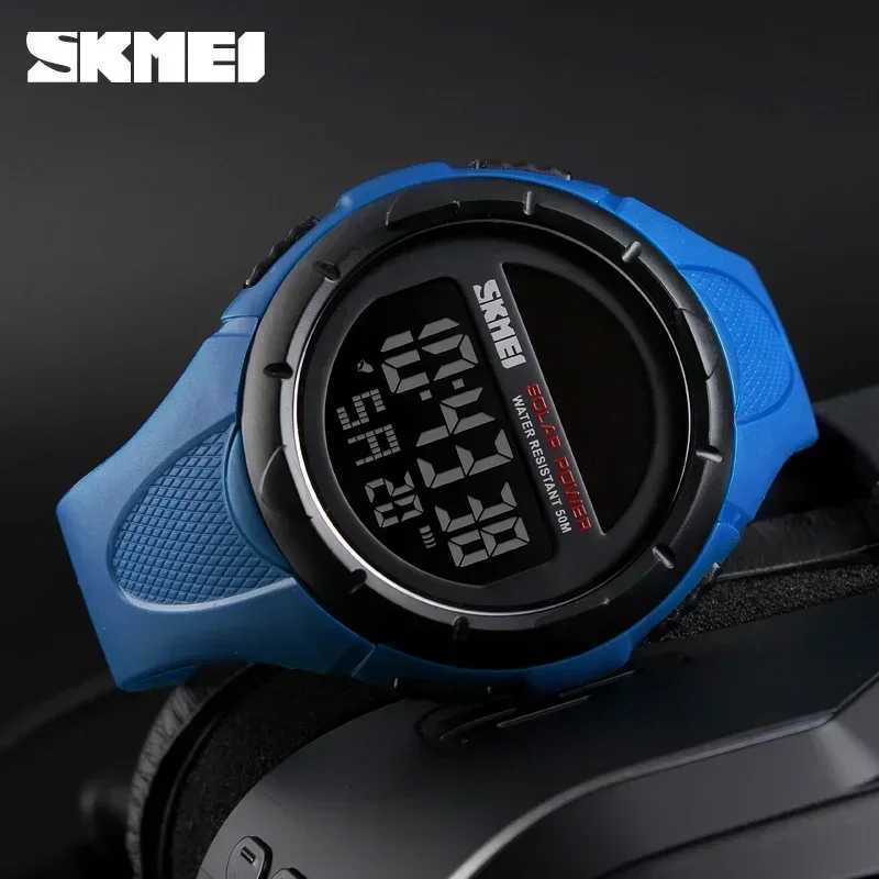 SKMEI 1405 Sport Digital Mens Wristwatches Solar Powered Environmentally Friendly Alarm M Clock reloj hbre Men Luminous Watches X250726