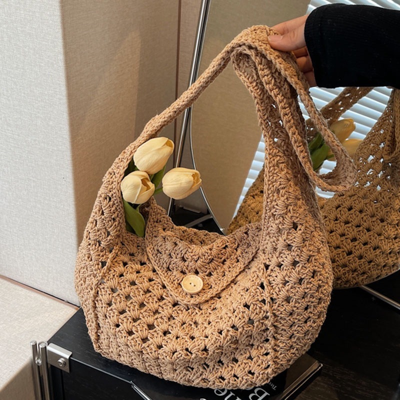 Luxury Brand Designer Bag Trendy Bag For Women, Niche Woven 2025 New Single Shoulder Straw Fashion Bag, Luxury bag Casual Korean Version Underarm Spri