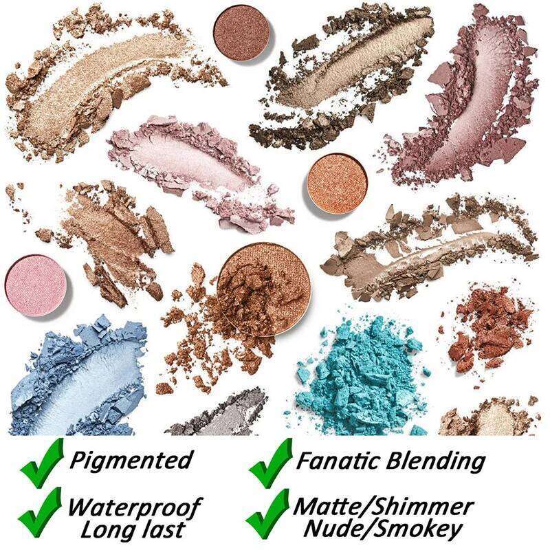 72Colors Glitter Eyeshadow Palette Matte Waterproof Long Lasting Pressed Powder Cosmetics Kit Fashion Women MakeUp