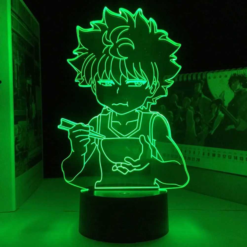 3D Anime Lamp Killua Hunter X Hunter Killua LED Light Hxh LED Night Light Gift Acrylic Neon Cute Childrens Bedroom Decoration XJ250725
