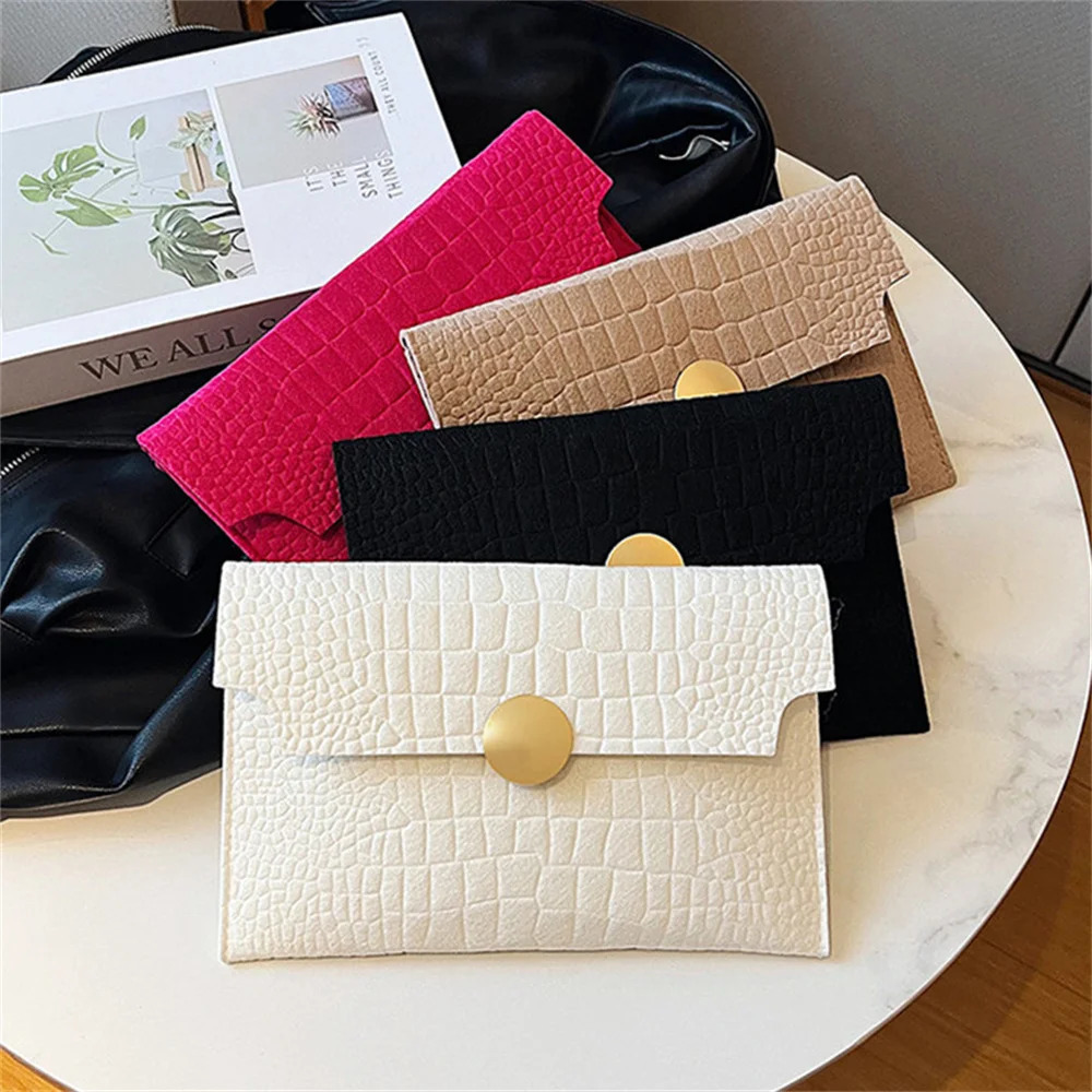 Felt Large Capacity Handbag Women Bags Fashion Stone Pattern Clutches Envelope Wallet Square Clutches For Wedding Party 250723