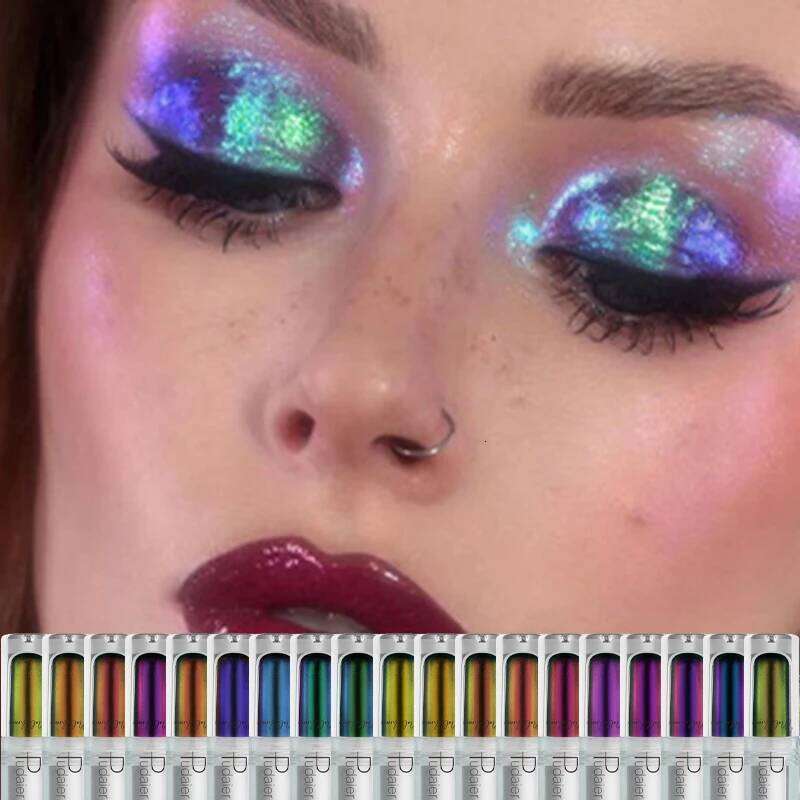 ltichrome Duochrome Liquid Eyeshadows 19 Colors Shiny Longlasting Chameleon Pigments Aurora Eye Shadow Make Up Women Cosmetics