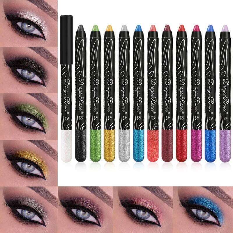 Waterproof Pearlescent Eyeliner Pencil Lasting Glitter Matte Nude Eye Shadow Makeup Pigment Silkworm Eyeshadow Pen