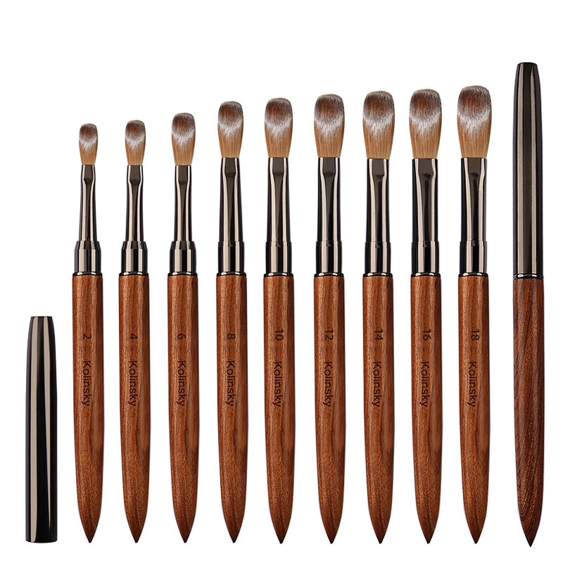 100% Pure Kolinsky Hair Acrylic Nail Brush Sandalwood Handle Nail Brush for Acrylic Application and Acrylic Power Professional 250716