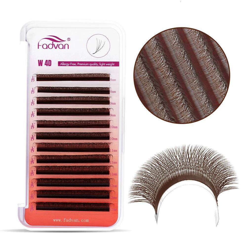 Fadvan Brown YY/3D/4D/5D Eyelash Extensions Premade Fan Comfortable Faux Mink Volume Lashes X250725