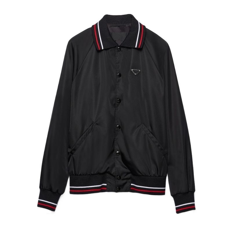 2025 New Men's Re-Nylon Baseball Lapel Jacket Coat Man Luxury Brand Classic Business Windbreaker Outerwear