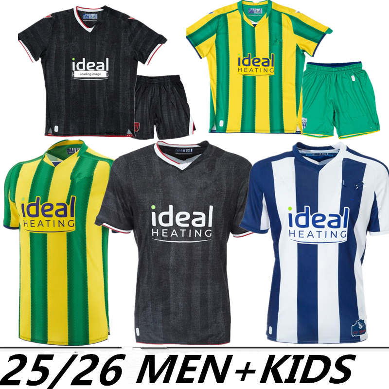 West 25/26 Bromwich kit AlbionS SOCCER JERSEYS Kits SWIFT JOSH MAJA WALLACE MOLUMBY Frabotta 2026 2025 Home Away men Kids kit Football Shirts Shorts 16-XXL