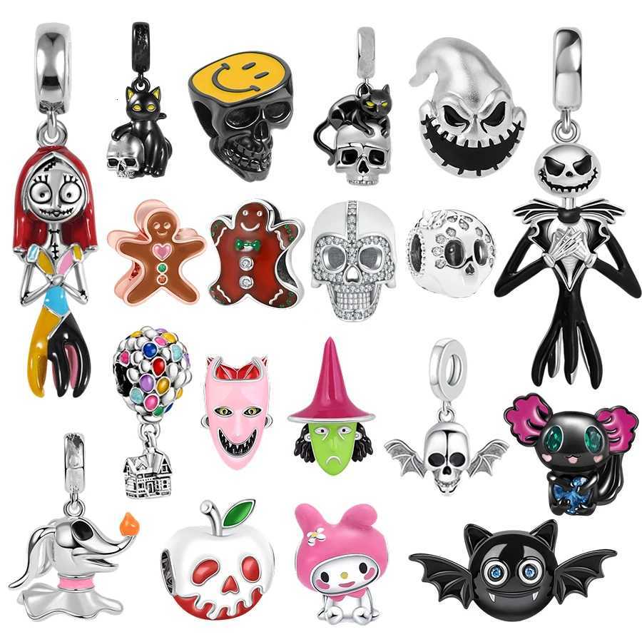MINISO Hot Sale DIY Making Skull Sally Skull Jack Skull Dangle Charm Bead Fit Original Silver 925 Bracelet Jewelry XJ250726