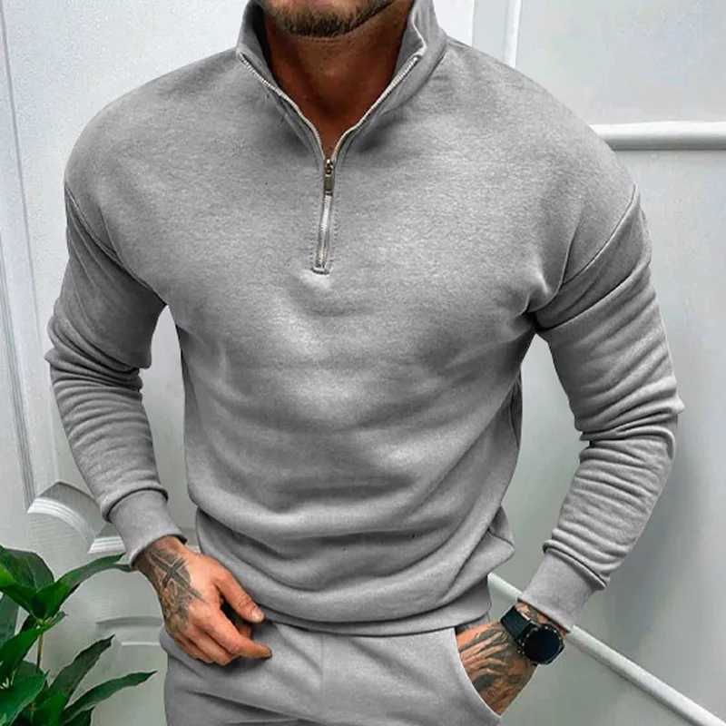 Autumn Thick Warm Knitted Sweaters Comfy Clothing Half Zip Fleece Winter Coat Solid Long Sleeve Turtleneck Shirts Pullover Men Z250725