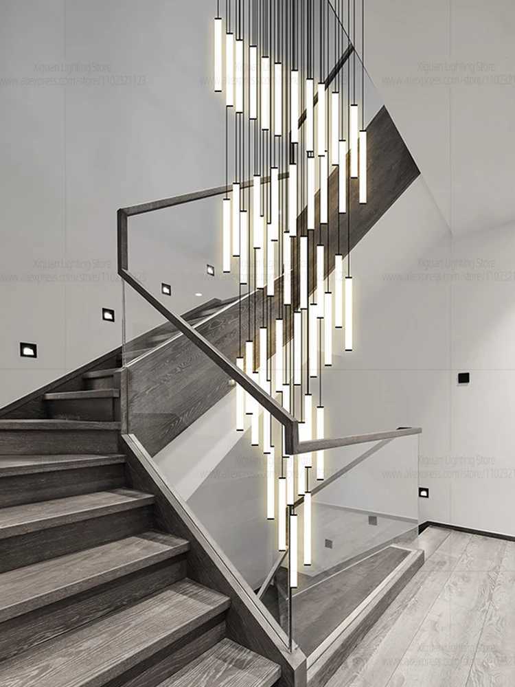 Modern Ceiling Chandelier LED Living Room Spiral Staircase Lighting Kitchen Bedroom Home Decoration Chandelier Lighting Fixtures XJ250725