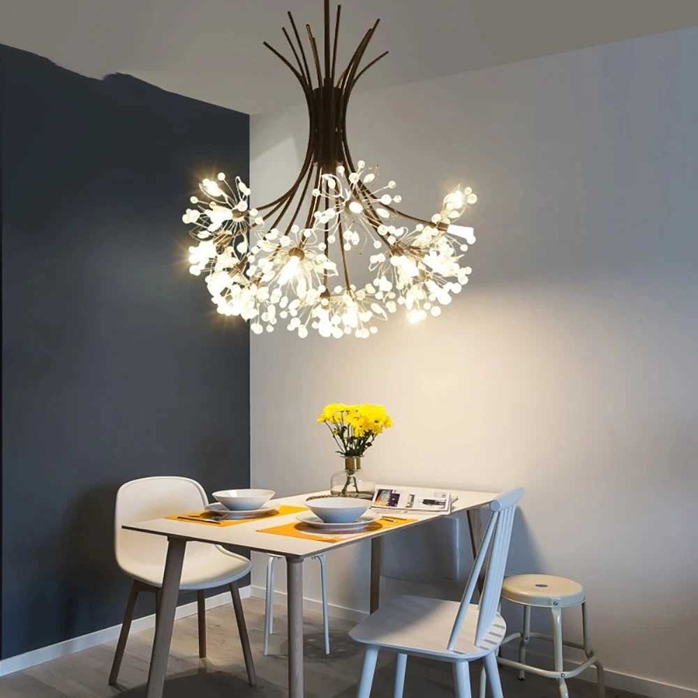 Modern Crystal Flowers Bouquets Chandeliers for Bedroom Dining Living Room Hotel Hall Home Led Pendant Lustre Lighting Lamps XJ250725
