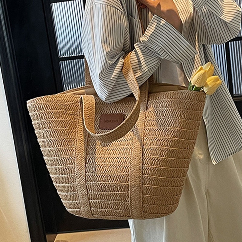 Luxury Brand Designer Bag Women's Bag Shoulder Bag Casual Commuting Vacation Woven Large Capacity Spring New Fashion Luxury bag Beach Straw Bag