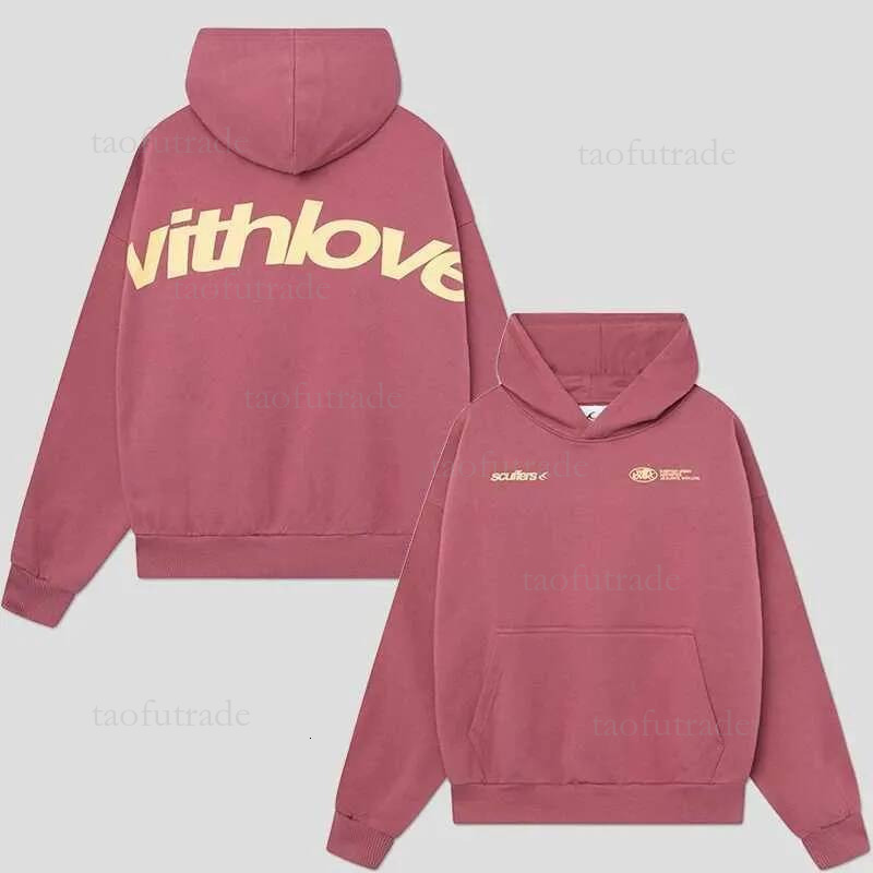 Scuffer Hoodie Designer Men's Hoodies Y2k Double-Sided Letter Love Print Pullover Mens Sports Hoodie Scuff Hoody Gothic Oversized Top Oversized Sweatshirts 953